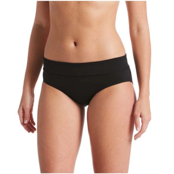 Nike Essential Athletic Coverage Black Swim Bikini Bottoms Sporty womens XL new - Picture 1 of 14